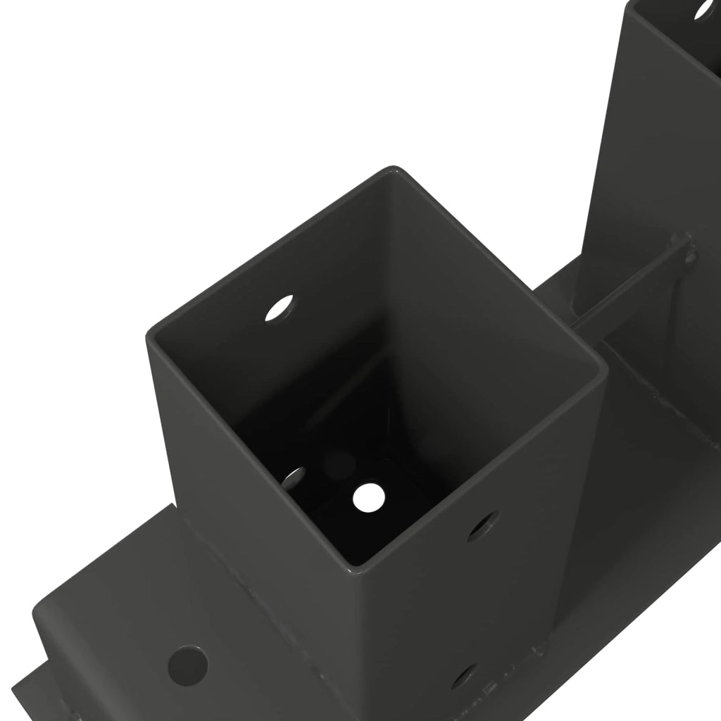 Aiuto per Impilare Legna 2 pcs Antracite 34 x 10 x 15 cm Acciaio 42030117