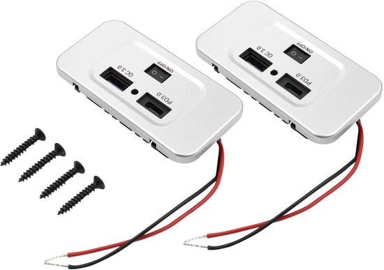 Doppio caricabatterie USB automatico con interruttore e funzione di ricarica rapida