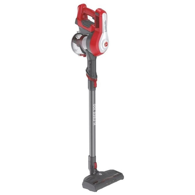 Hoover HF122RH 011 H-Free 100 Aspirapolvere Scopa Senza Filo Ciclonica Senza Sacchetto 0.9 L 170 W autonomia 40 min colore Argento Rosso