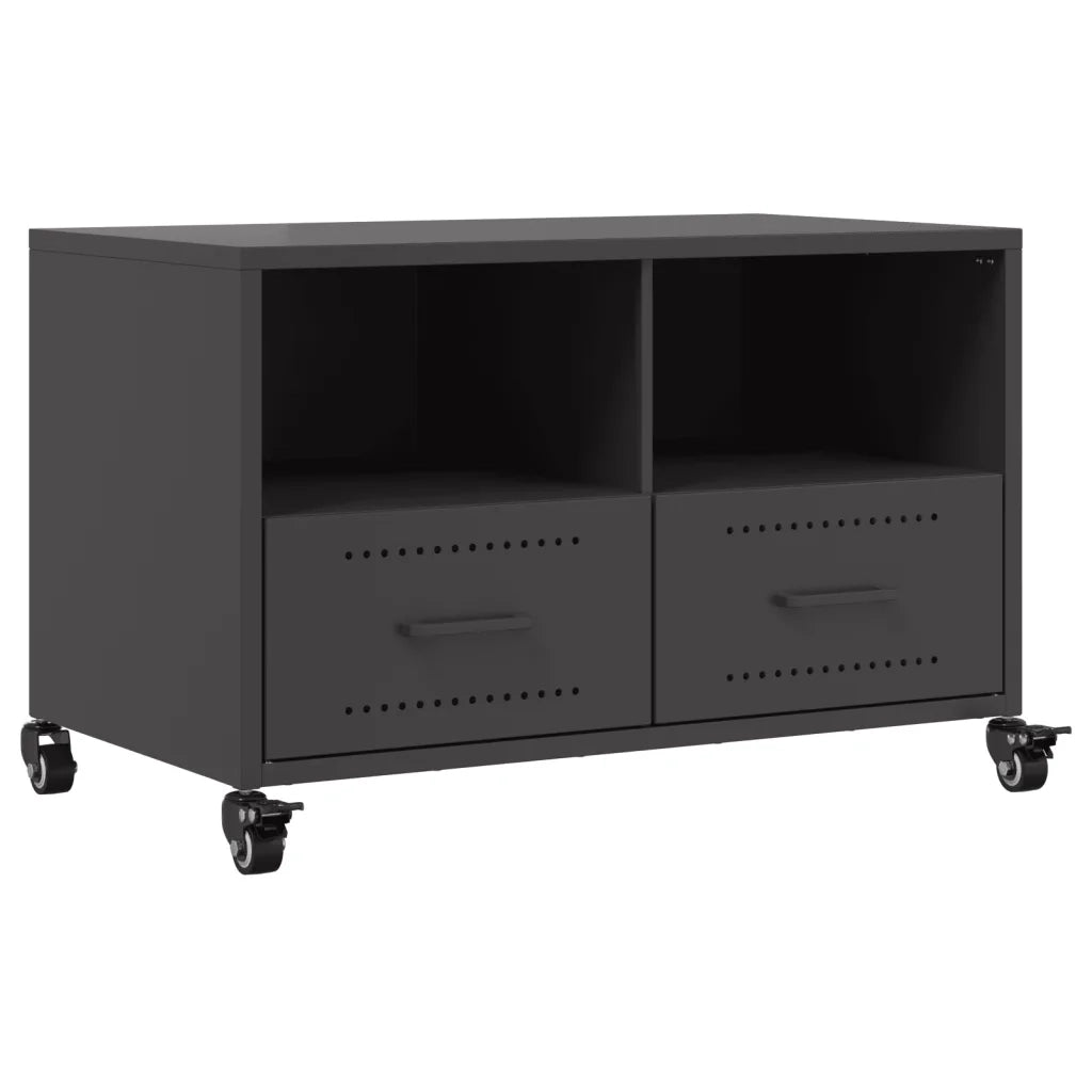Mobile TV-Credenza per TV-Console TV Nero 68x39x43,5 cm in Acciaio 911147