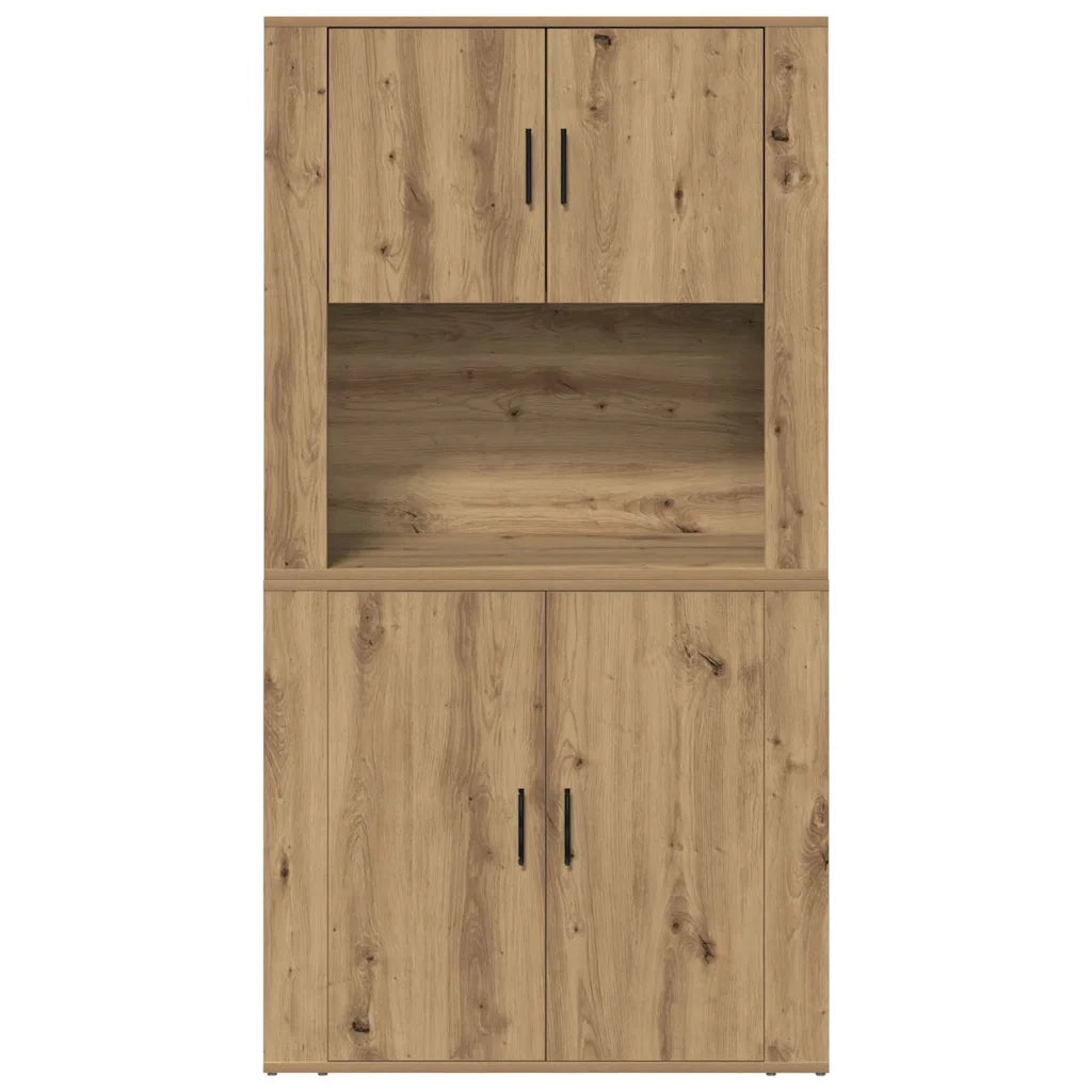 Credenza | Madia | Buffet da pranzo | Armadio da pranzo Rovere artigianale 80 x 33 x 150 cm Legno multistrato