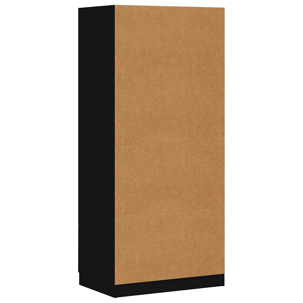 Armadio Nero 80x52x180 cm in Legno Multistrato CFW7384171