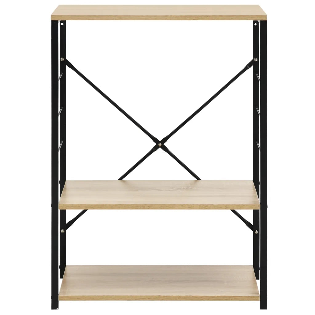 Mobile Microonde Nero e Rovere 60x39,6x79,5cm Legno Multistrato CFW6844835