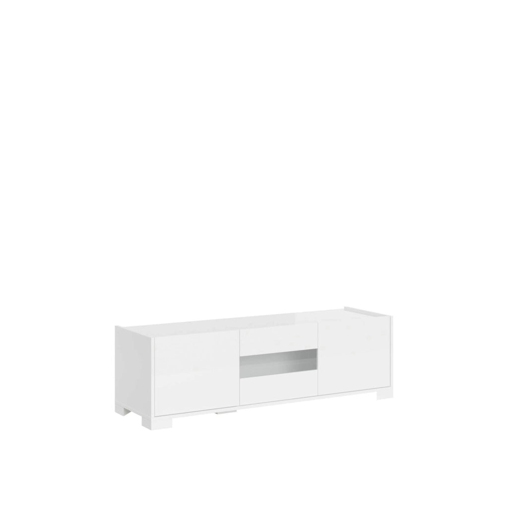 Porta TV 3 ante 130x40x40 cm bianco lucido - RIFLESSO