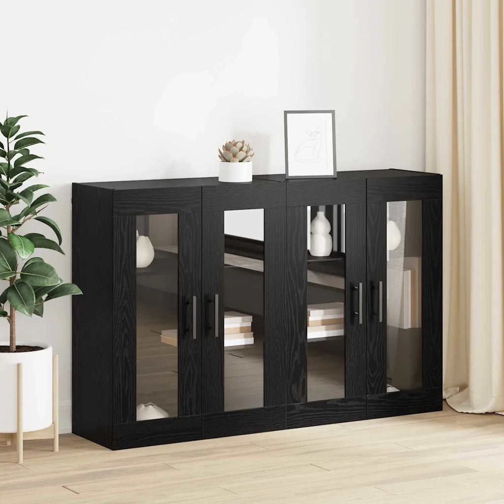 Armadi da Muro 2 pz Rovere nero 69,5 x 34 x 90 cm CFW3055793