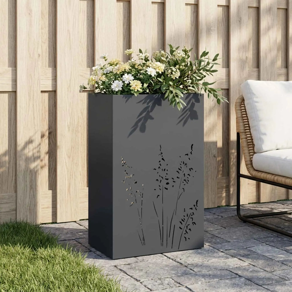 Vaso da giardino Antracite 50 x 30 x 75 cm 8005782