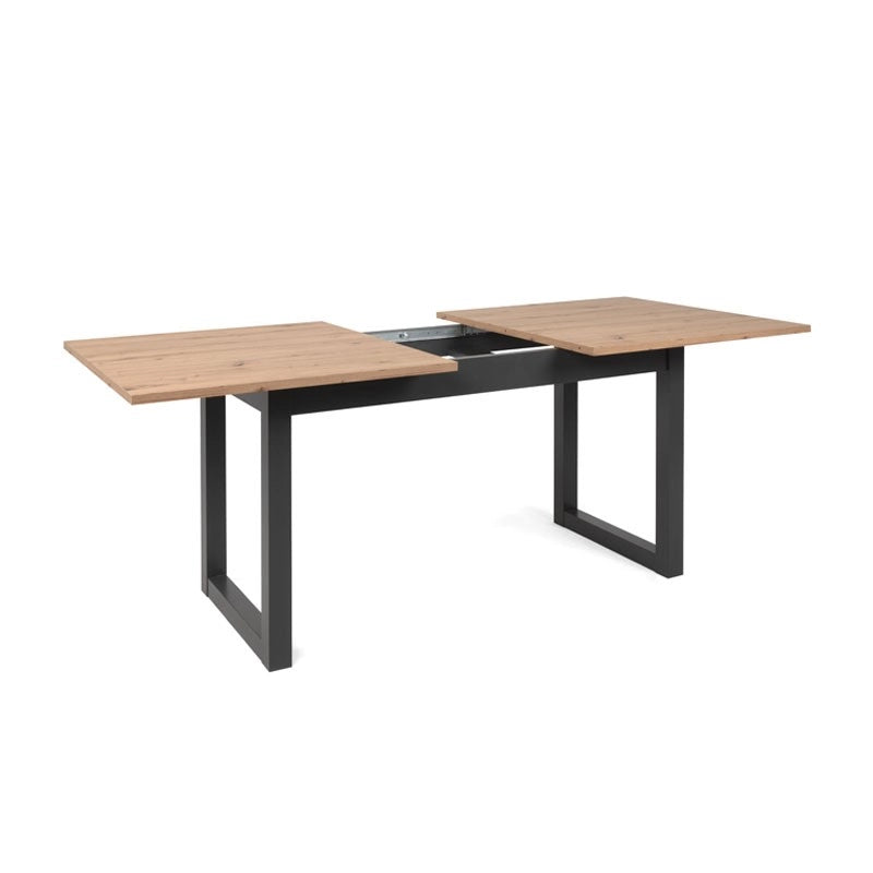 (2c) Tavolo moderno salotto cucina allungabile quercia cm 160-200 x 90(DENVER50) EFFEZ