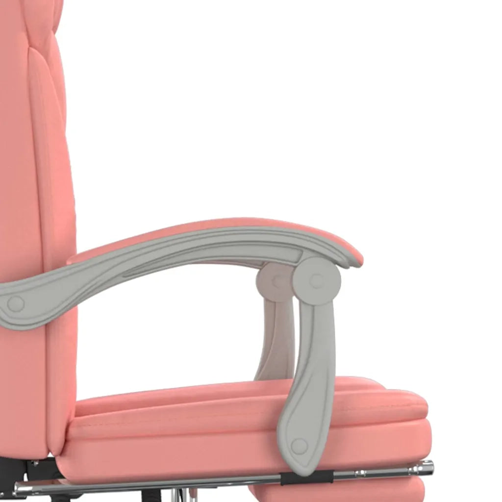Sedia per studi-Poltrona da Ufficio Reclinabile Rosa in Similpelle 229049