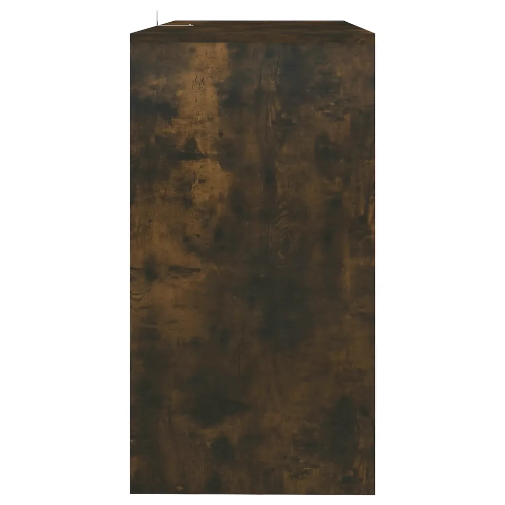Tavolo Consolle | Tavolo d'Ingresso Rovere Fumo 89x41x76,5 cm in Acciaio