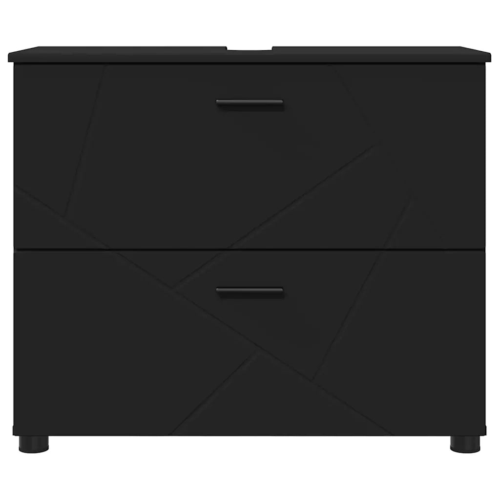 Mobile da Bagno con cassetto con porta Nero 76,5 x 35 x 64 cm 883295