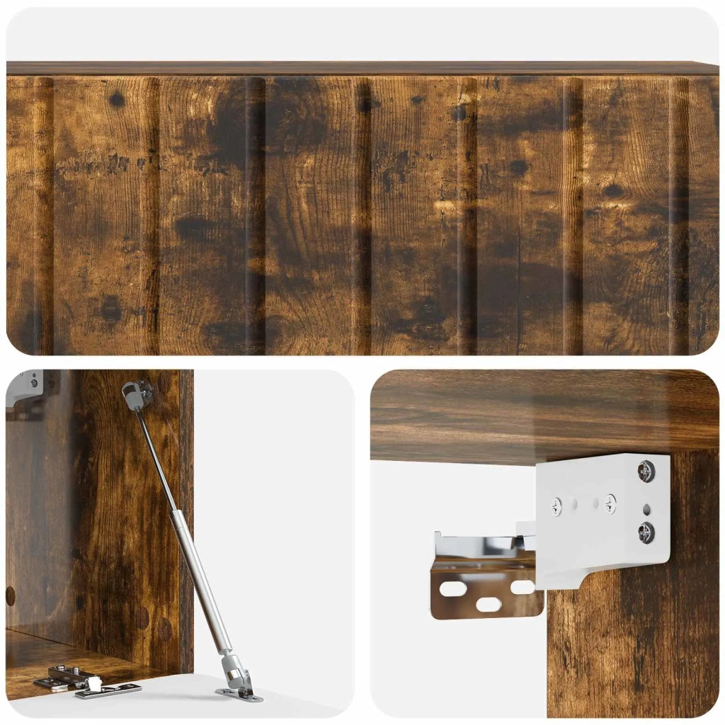 Mobile Porta TV da Muro Rovere Fumo 98 x 31 x 30 cm 898390