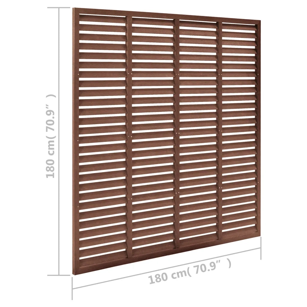 Recinzione da Giardino | Recinzione a Persiana in WPC 180x180 cm Marrone