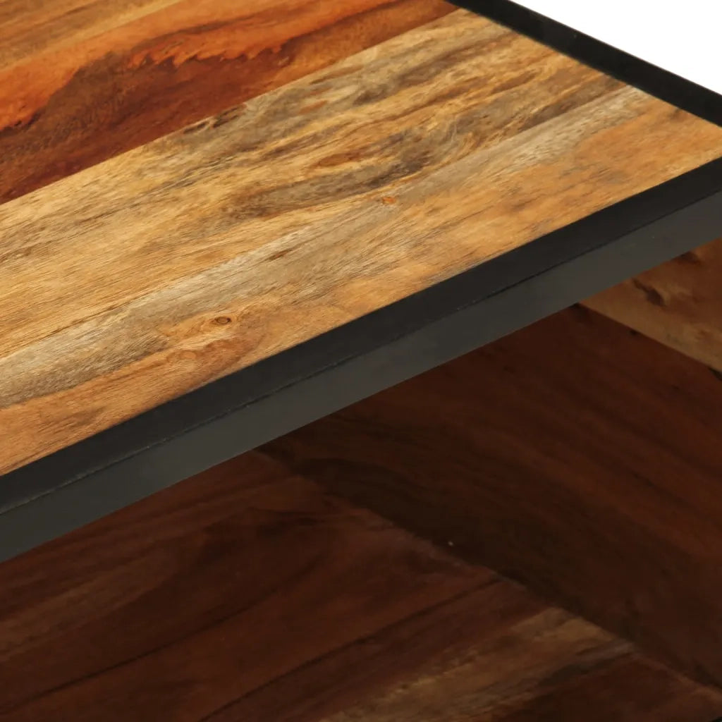 Comodino a Parete 35x35x20 cm in Legno Massello di Acacia