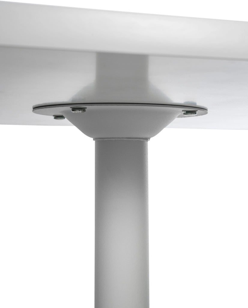Tavolino quadrato da appoggio con ripiano in legno bianco/bianco