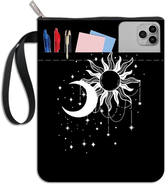 Custodia per libri paperback con chiusura a raccordo e tasca aggiuntiva, tessuto lavabile, copertina per libri per appassionati