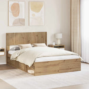 Struttura del letto con stoccaggio e testata Rovere Artigianale 3414242