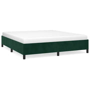 Letto matrimoniale | Letto per adulti | Giroletto senza Materasso Verde Scuro 160x200 cm in Velluto