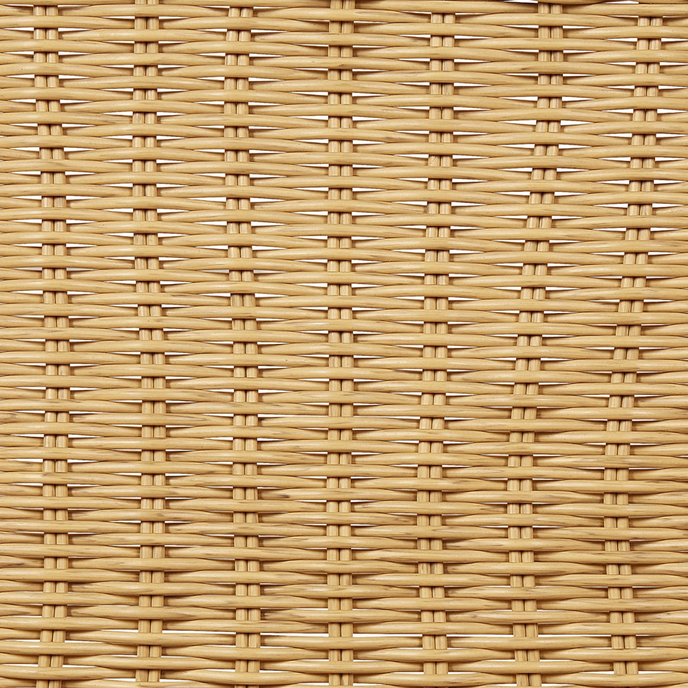 Set di 2 sedie da giardino naturale con telaio nero in rattan con struttura in metallo dal design moderno.