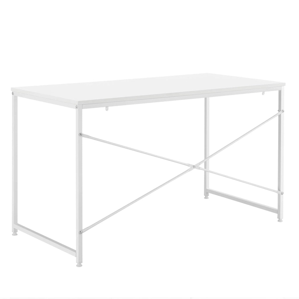 Scrivania per computer postazione di lavoro tavolo MDF 120 cm bianco 03_0003510