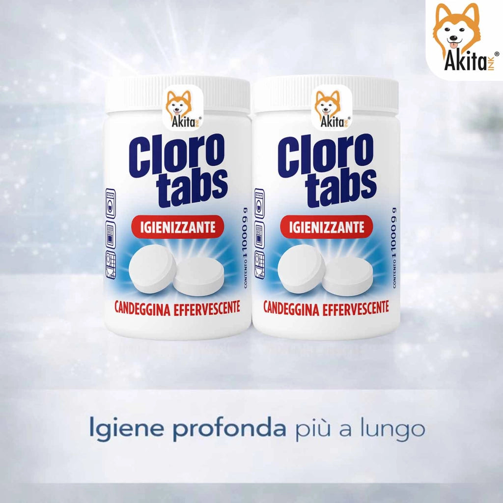 Akitaink Cloro Tabs 2kg Pastiglie Multiuso Candeggina