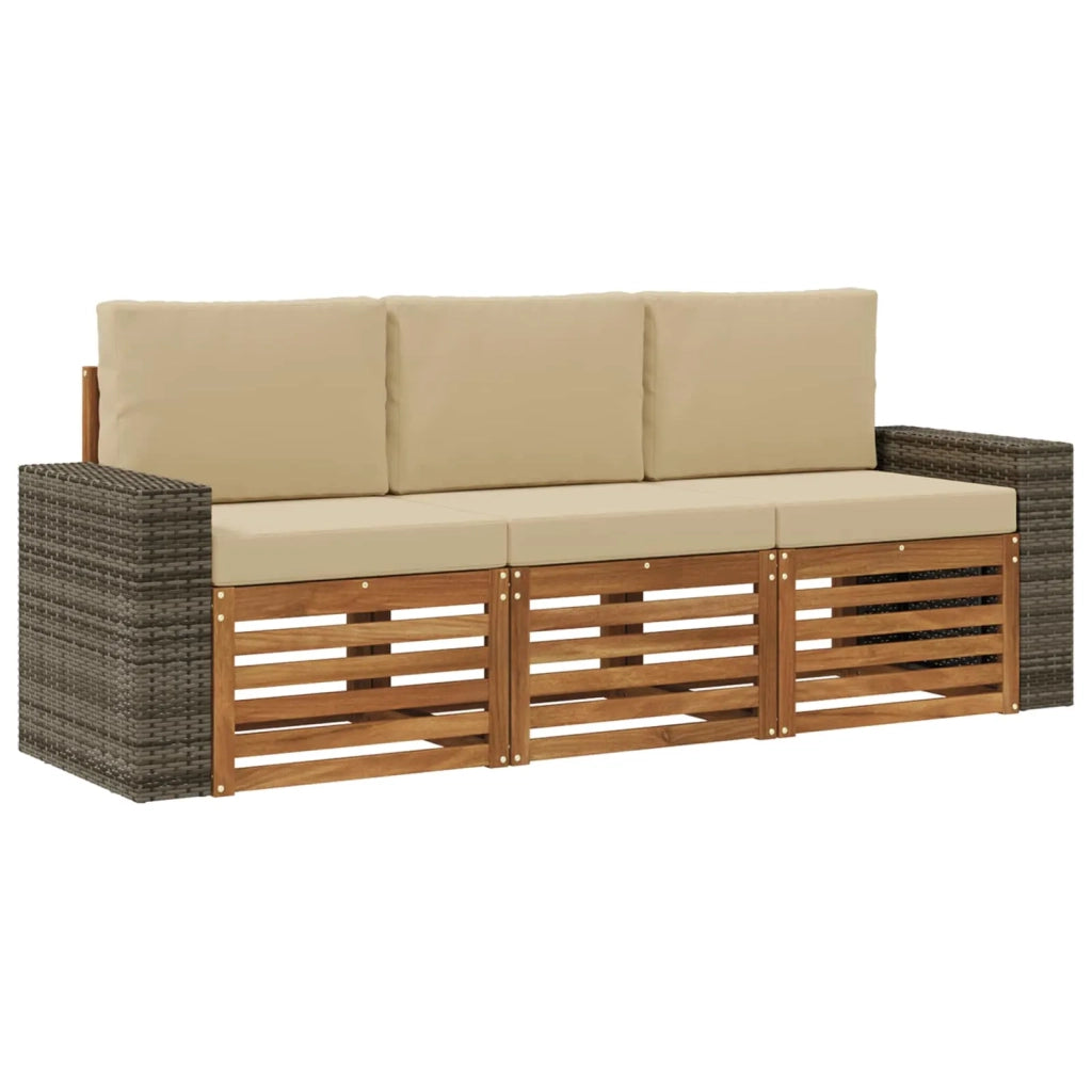 Set divani 3 pz Legno di Acacia Massello 3383979