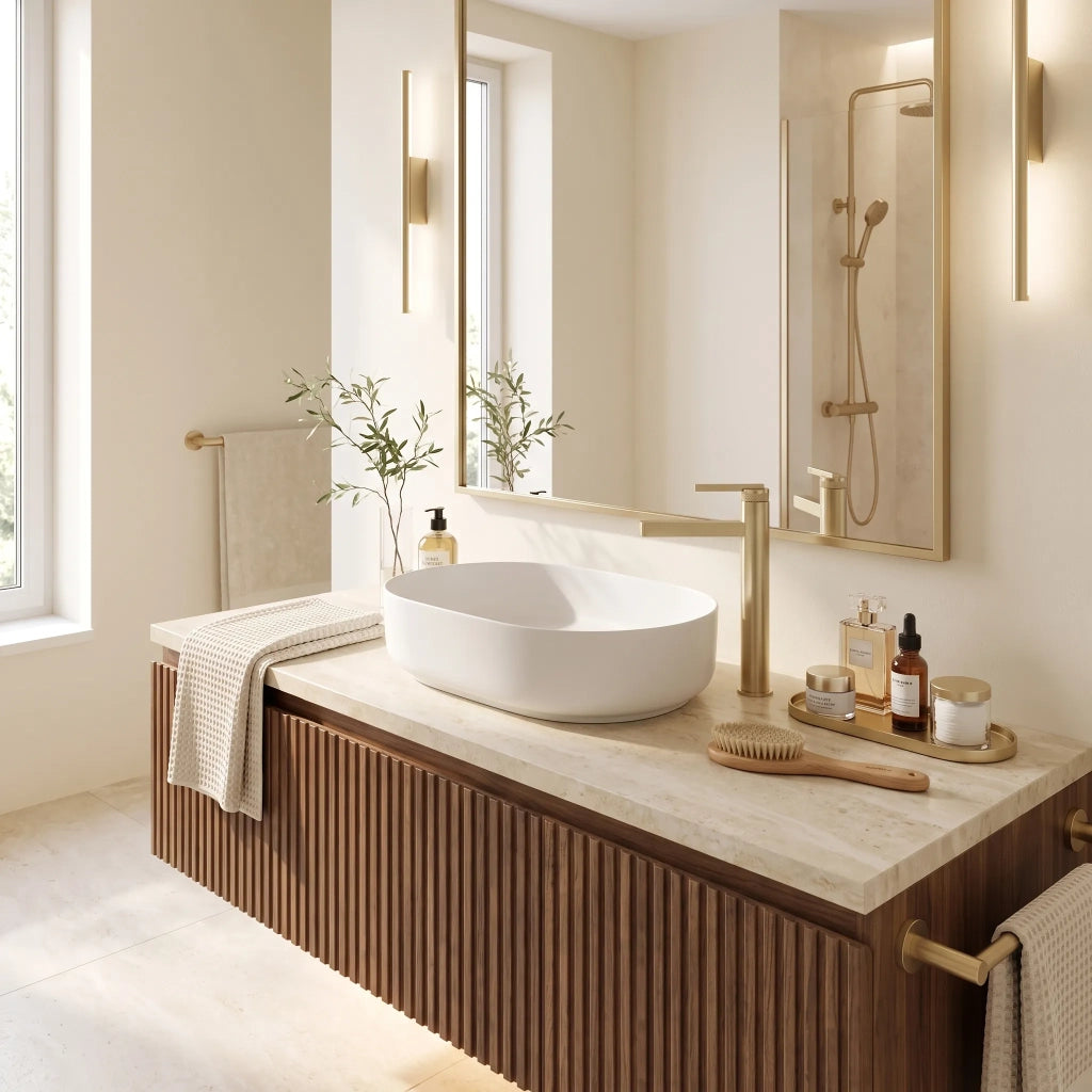Rubinetto Da Bagno Rea Grace Brush Gold High