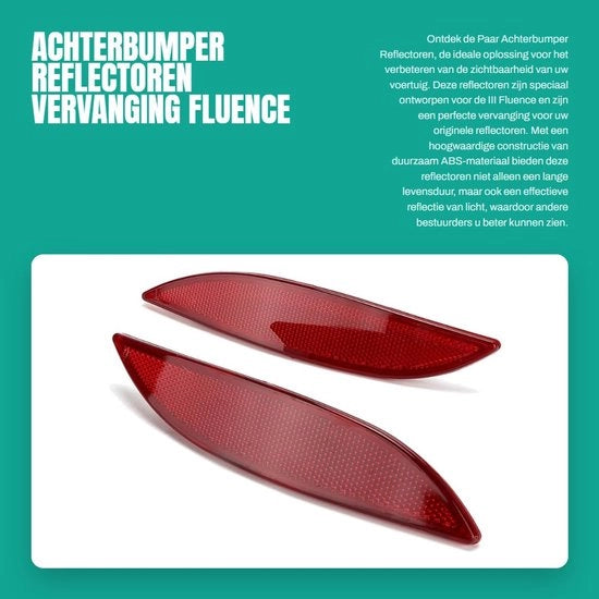 Achterbumper con riflettori - Migliorata visibilità - Sostituzione diretta - Materiale ABS di alta qualità - Installazione semplice - Robusto e resistente alla corrosione