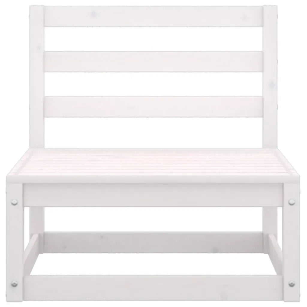 Set Divani da Giardino 4 pz | Set Salotto da Giardino Bianco in Legno Massello di Pino