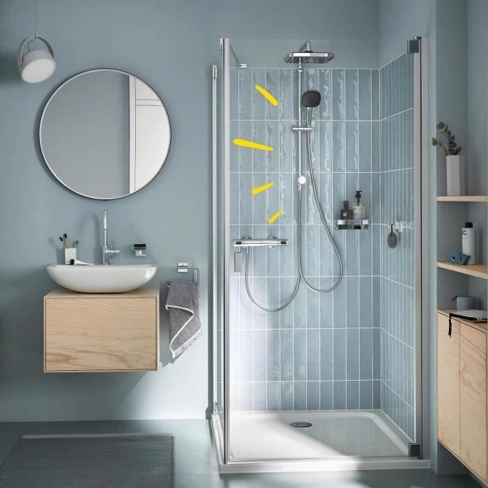 Colonna doccia con deviatore manuale - Risparmio idrico - GROHE Vitalio Comfort 250 - Cromo - 26698001