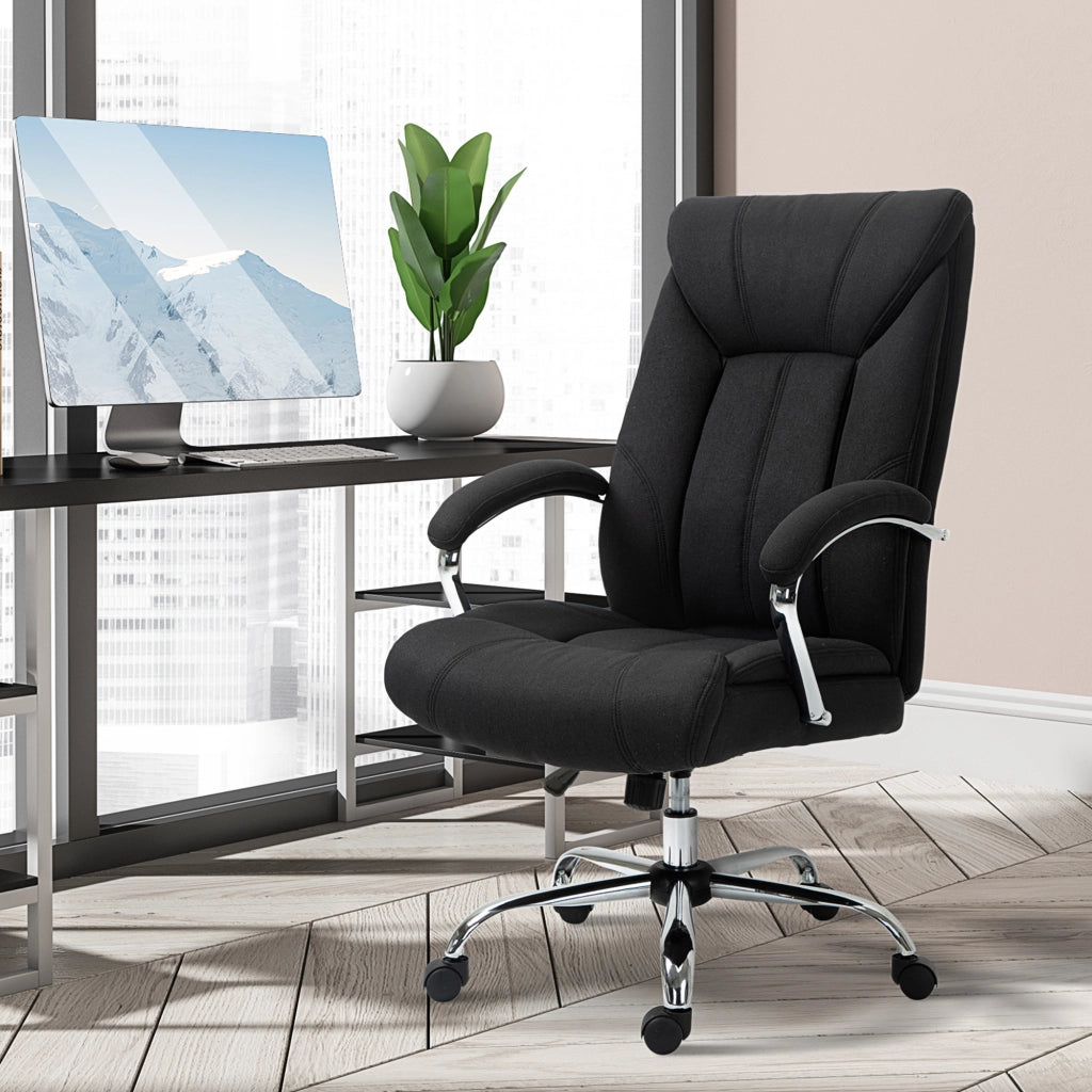 Sedia da ufficio ergonomica ¨C Xylo ¨C Schienale alto, altezza regolabile, funzione basculante, nero