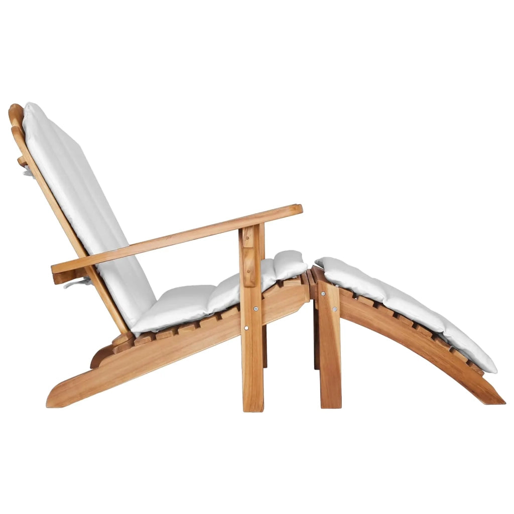 Sedia Adirondack da Giardino con Poggiapiedi Naturale 42041353