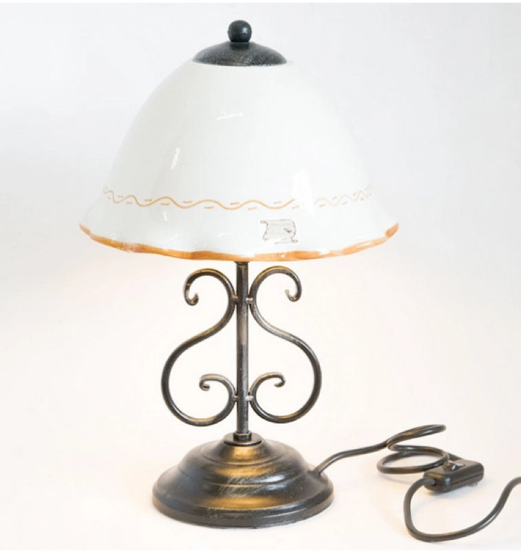 LAMPADE LINEA VINTAGE LAMPADA DA TAVOLO APPLIQUE 1 LUCE ROSA O GIALLA