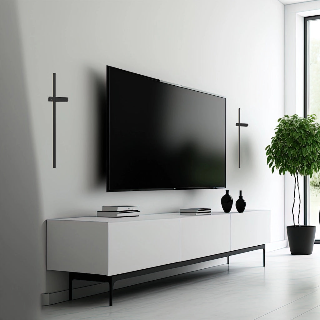 Applique LED VISION minimal stick nera 60cm 3000K 8W