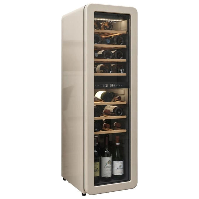 Nevada, Cantinetta Vino Doppia Temperatura, 30 Bottiglie, Bianca Crema, NVD120-30D