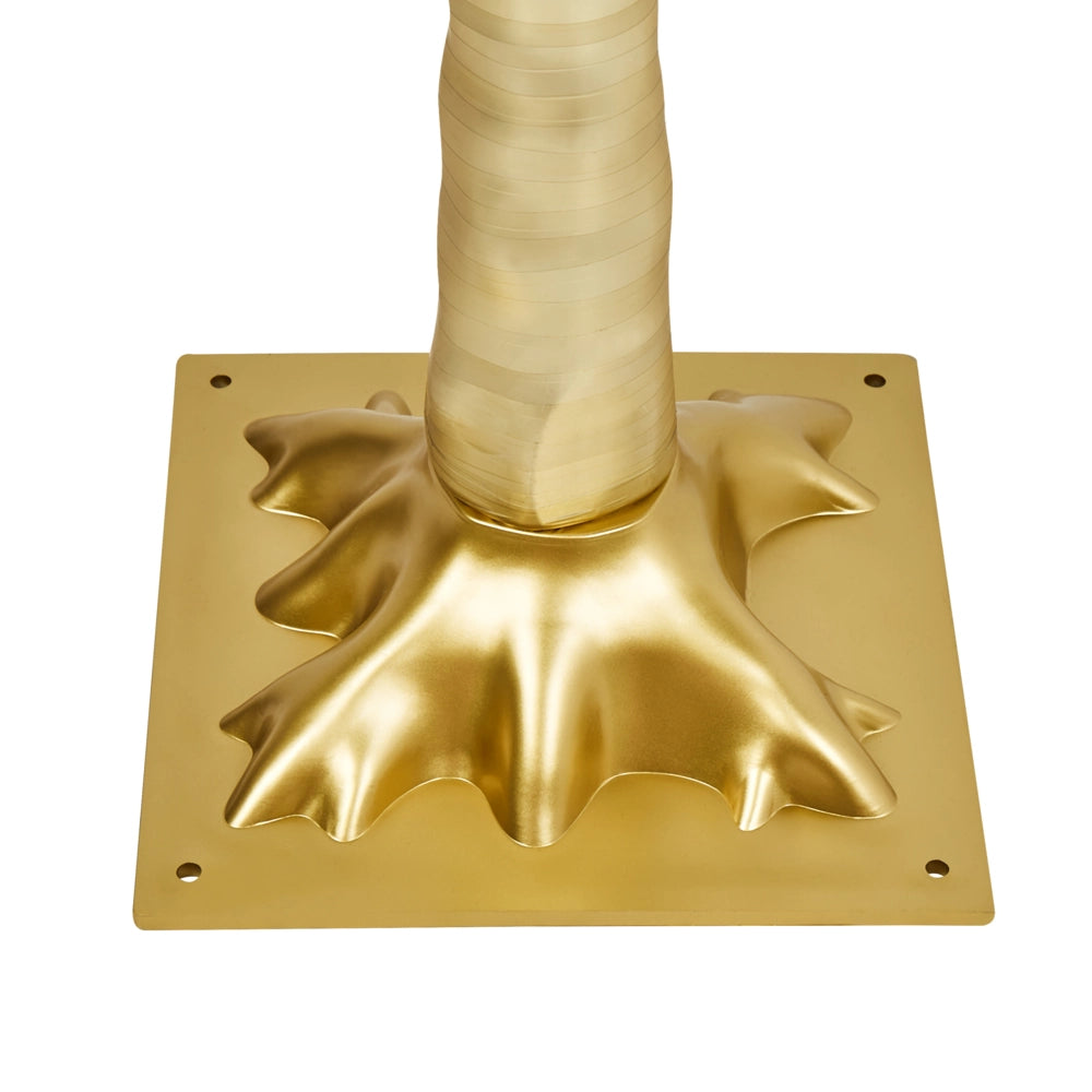 Albero di Natale artificiale in PVC oro 180 cm preilluminato con luci LED per esterni e interni in stile scandinavo