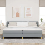 Letto a molle con materasso Grigio chiaro 200 x 200 cm Tessuto 3340171