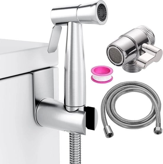 Doccetta in Acciaio Inox per Bagno con Funzione di Bidet e Kit di Spray per Asciugamani