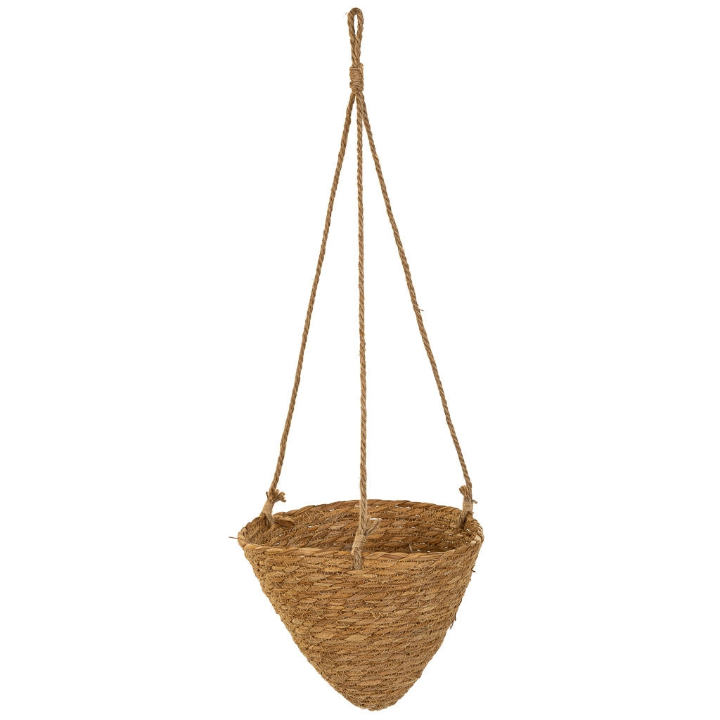 Cestini pensili in fibra naturale marrone d27,5x25h-d22x18h