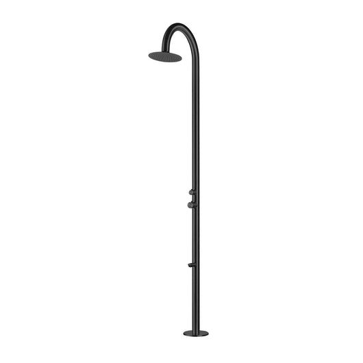 Doccia da Giardino 243,9x25x54,5 cm con Soffione Miscelatore e Lavapiedi Sined Palau Nero satinato