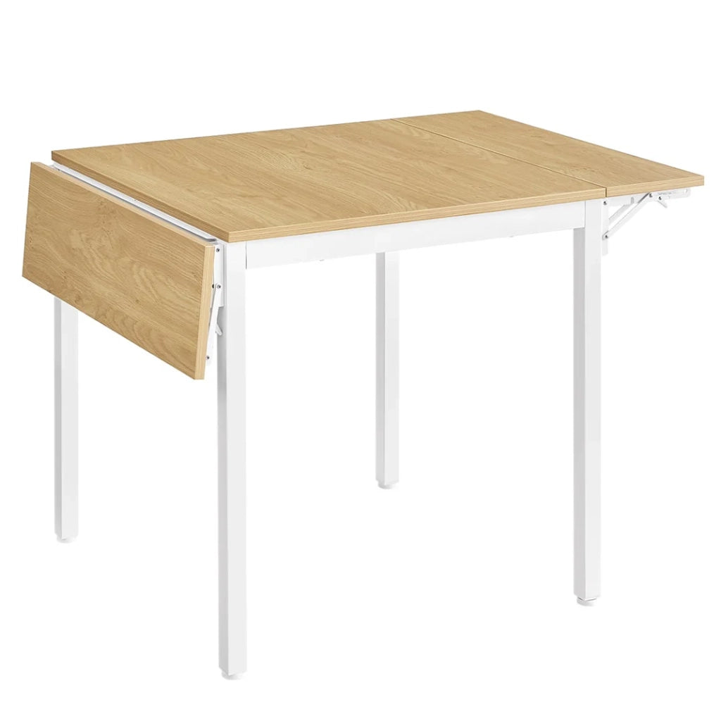 Tavolo da pranzo pieghevole 78 x 120 x 76,2 cm tavolo da cucina/scrivania estensibile per 2-4 persone rettangolare con ante a ribalta per piccoli spazi beige 12_0007671