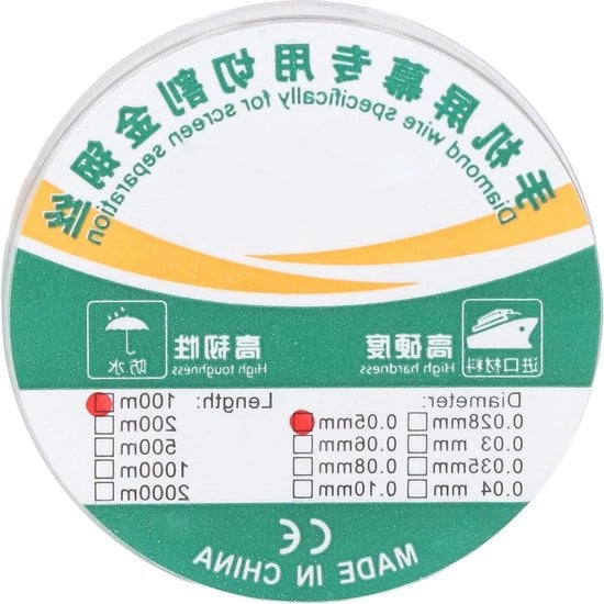Cavo di diamantatura a 100 metri, lega di molibdeno, separatore di schermo, linea di separazione dello schermo LCD, riparazione del cellulare, BEST-052, Φ005 mm.