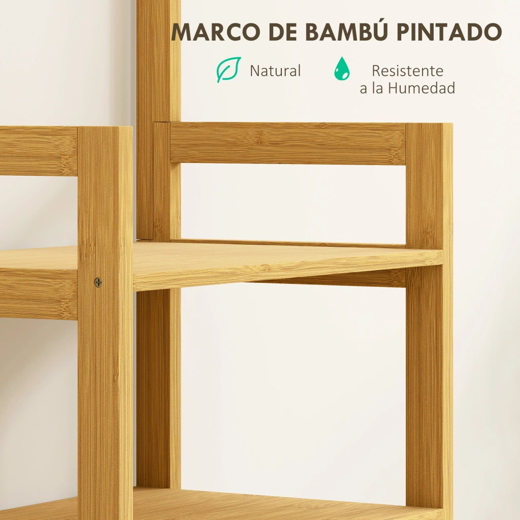 Mobile Bagno con Specchio e Cassetti ¨C Zephmum ¨C Legno Bamb¨´ 48.5x30x170 cm