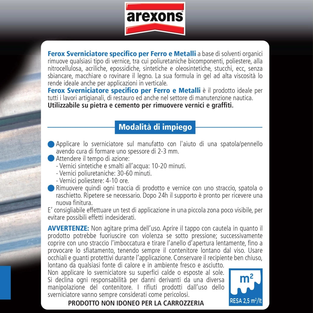 Ferox Sverniciatore Arexons Ferro e Metalli 750 ml