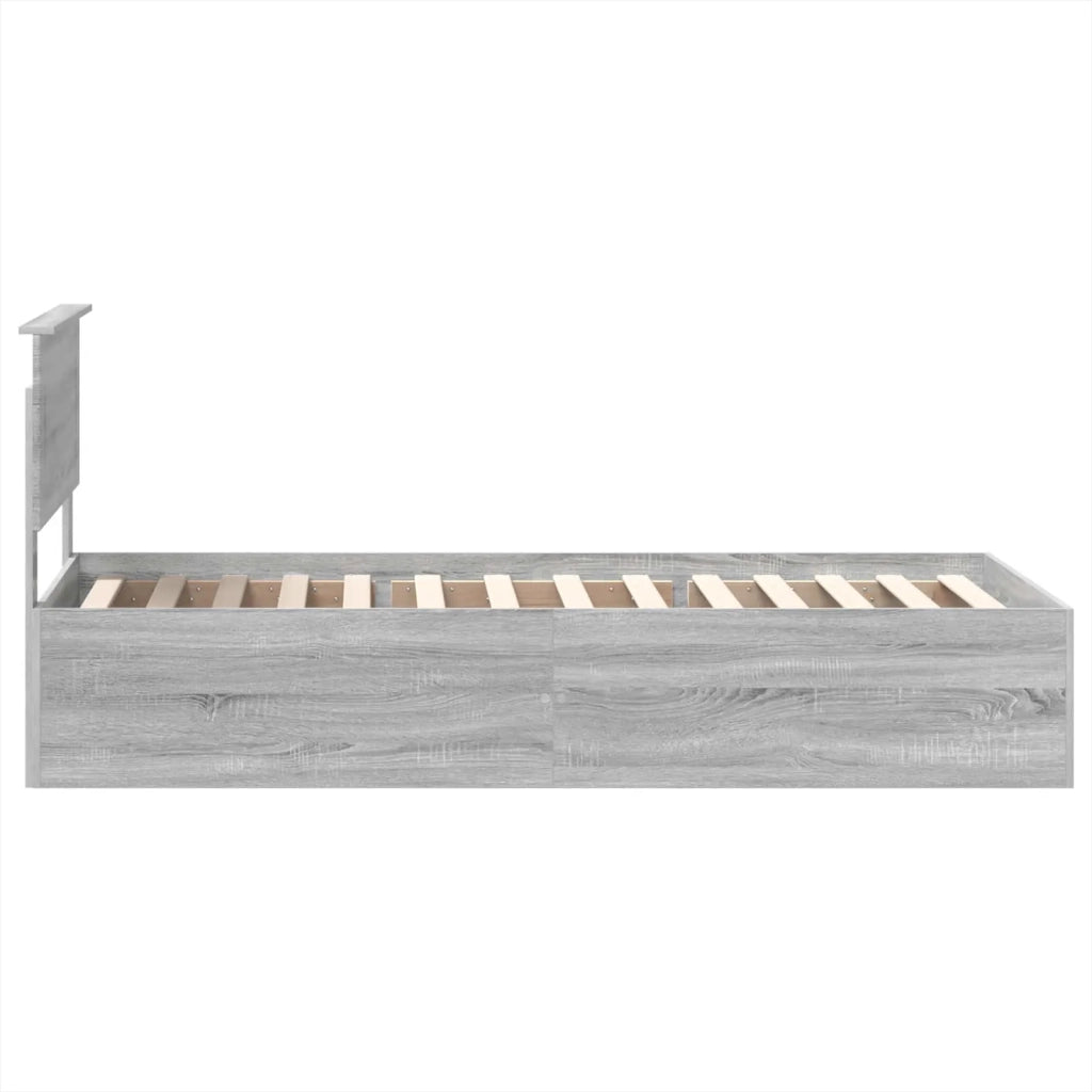 Struttura del letto Grigio Sonoma 75 x 190 cm Legno multistrato 3408723