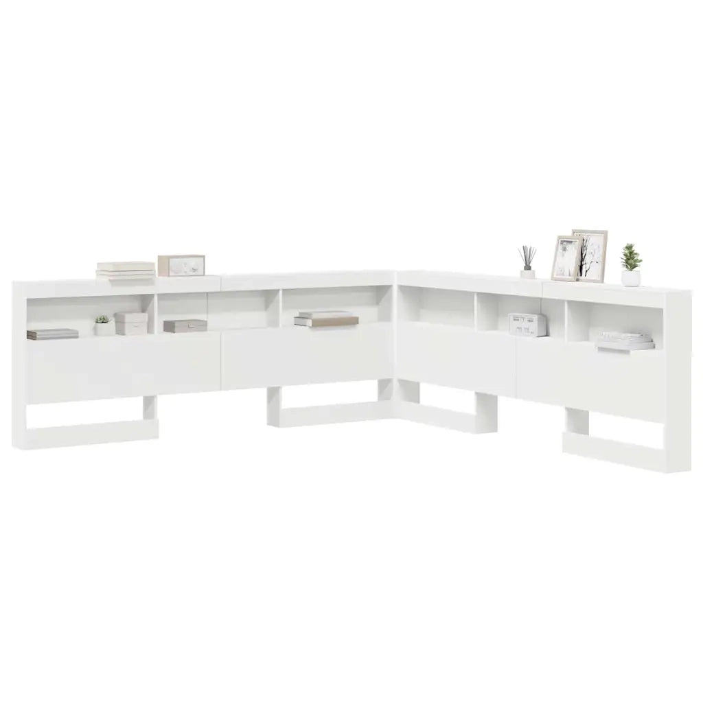 Testiera | Testata contenitore Bianco 180 cm Legno multistrato