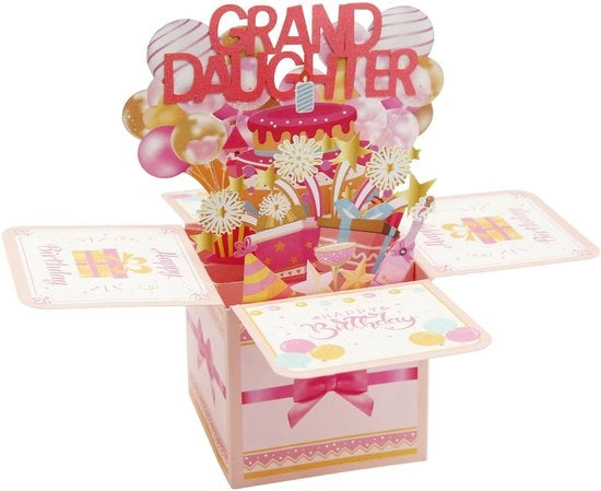 Carta di compleanno 3D per nipote - Carte di compleanno per adulti - Carta pieghevole con busta - Carta rigida - Sorpresa all'apertura
