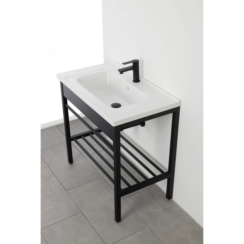 COMPOSIZIONE BAGNO INDUSTRIAL 80X47XH78CM NERA