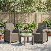 Sedia da giardino reclinabile effetto rattan 2 pcs 8011999