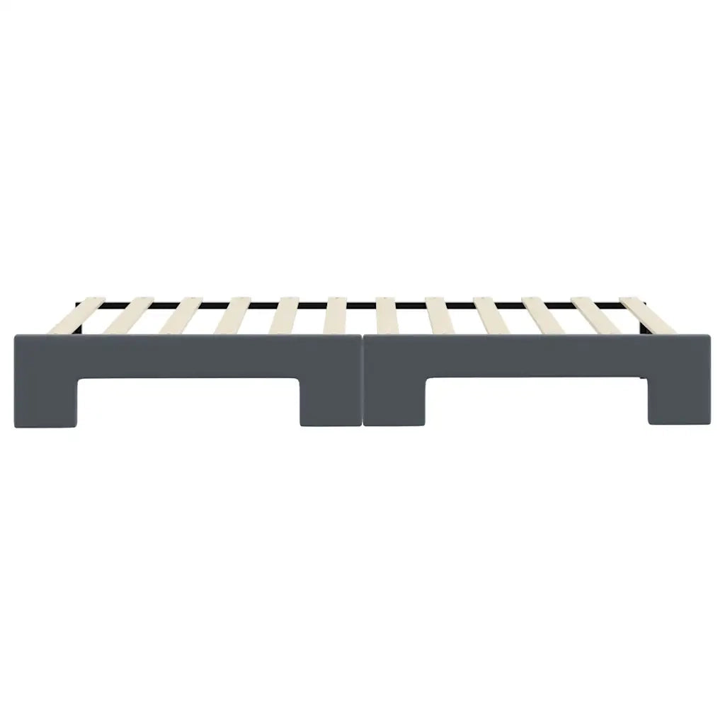 Divano Letto con Letto Estraibile Grigio Scuro 90x200cm Velluto 3196692