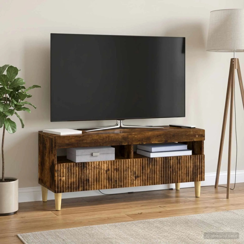 Mobile TV LED Rovere Fumo Legno ingegnerizzato 896770